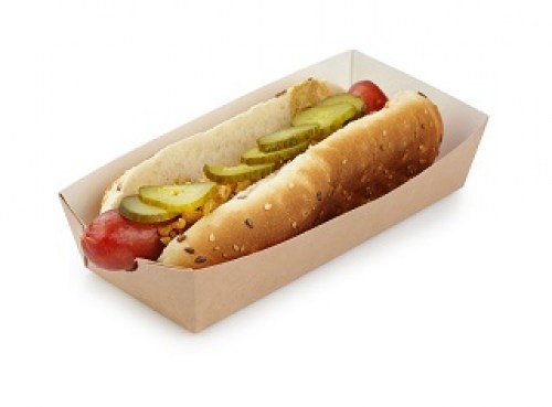 Hot Dog Tray (Χάρτινη Συσκευασία Kraft για Hot Dogs)