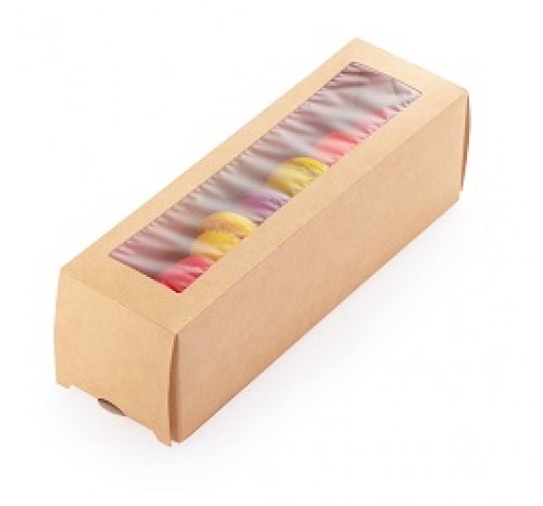 Macarons (Χάρτινο Κουτί Kraft με Παράθυρο & Εσωτερική Θήκη για Macarons)