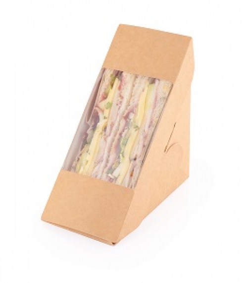 Sandwich Window Box (Χάρτινη Συσκευασία Kraft με Παράθυρο για Σάντουιτς)