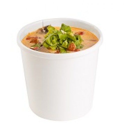  Soup Container + Paper Lid (Χάρτινα Δοχεία Kraft με χάρτινο καπάκι)