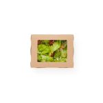 Salad Box 1000 with Double Window (Χάρτινο σκεύος Kraft με διπλό παράθυρο)