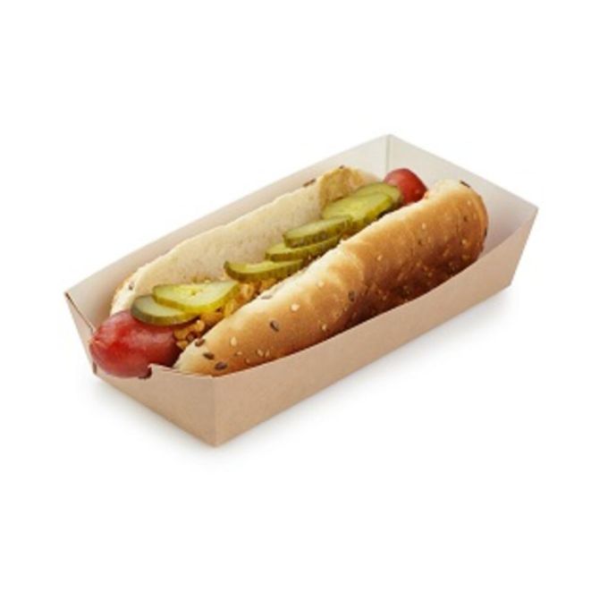 Hot Dog Tray (Χάρτινη συσκευασία Kraft για Hot Dogs)