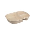 Lunch Box M/W 1000 Sugarcane 3 Cases (Σκεύος Παραλληλόγραμμο  M/W 3 Θέσεων από Ζαχαροκάλαμο)