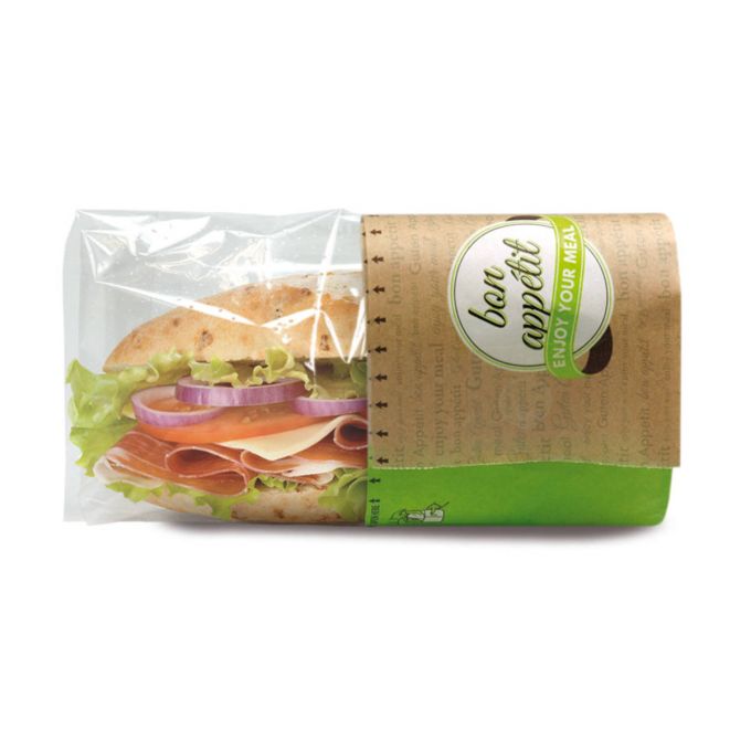 Snack Bag Fifty-Fifty Nature "Large" (Χάρτινη συσκευασία Kraft σε συνδυασμό με διάφανο φίλμ)