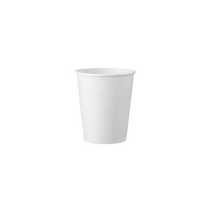 Single Wall (1W) White Paper Cups 8 oz (Χάρτινα ποτήρια λευκά μονού τοιχώματος)