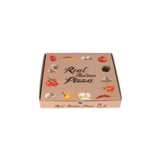 Pizza Box 35 Design "Real Italian Pizza" (Χάρτινο κουτί Πίτσας με σχέδιο)