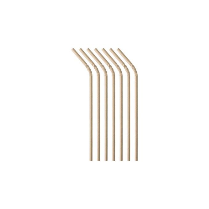 Paper Straws Frappe 21x0,60 KRAFT Split Paper Pack (Χάρτινα Καλαμάκια Ροφήματος Σπαστά Kraft για Φραπέ Συσκευασία Χαρτί)