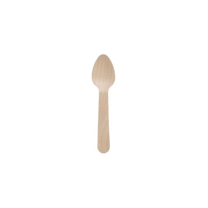 Ice Cream Wooden Spoon 11 Oval Paper Pack (Ξύλινο Κουταλάκι Οβάλ Συσκευασία σε Χαρτί 1/1)