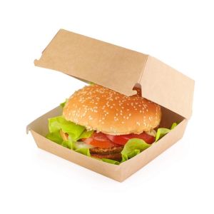 Burger Box Medium (Χάρτινη συσκευασία Kraft για ατομικά Burgers)