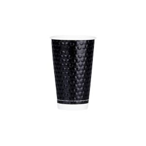 Bubble Paper Cup Black 16 oz (Χάρτινα Ποτήρια Bubble Μαύρα)