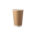 Double Wall (2W) Kraft Paper Cups 16 oz (Χάρτινα ποτήρια Kraft διπλού τοιχώματος)