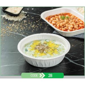 Bowl Press Tray Round No.28 + Paper Lid (Χάρτινο Στρογγυλό Μπώλ + Χάρτινο Καπάκι Σφράγισης)