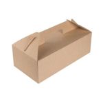 Carry Box Kraft with Handle Large (Χάρτινο κουτί Kraft μεταφοράς με χεράκι)