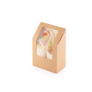 Tortilla Window Box (Χάρτινη συσκευασία Kraft με παράθυρο για Τορτίγια)