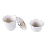 Sauce Bowl 90 Sugarcane + Pla Lid (Μπώλ Σως από Ζαχαροκάλαμο με καπάκι Pla)