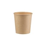 Ice Cream Container 12CE Kraft Economy with PP Lid (Χάρτινα δοχεία Kraft με διάφανο καπάκι PP)