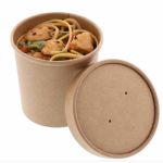 Soup Container 8C Kraft with Paper Lid (Χάρτινα δοχεία Kraft με χάρτινο καπάκι Kraft)