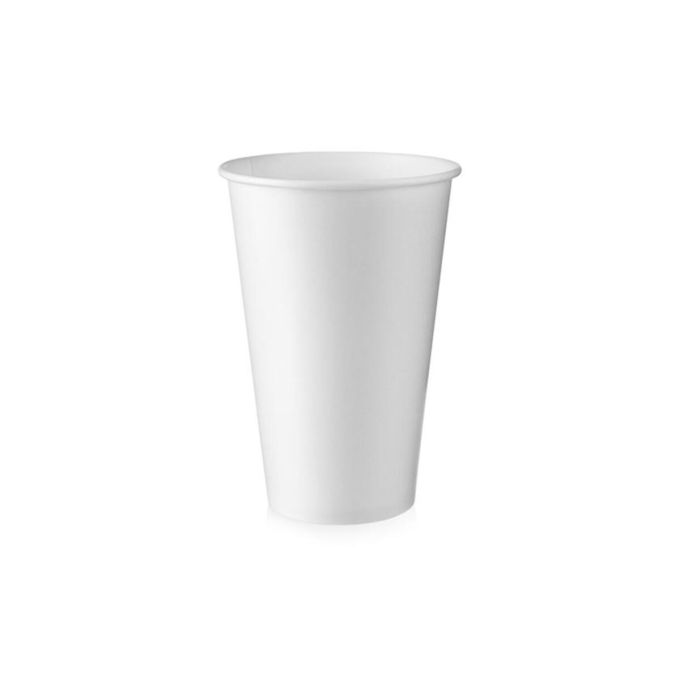 Single Wall (1W) White Paper Cups 16 oz (Χάρτινα ποτήρια λευκά μονού τοιχώματος)