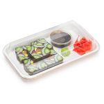 Platter 400 "Black Edition" with Pet Lid (Χάρτινο δισκάκι Kraft με διάφανο καπάκι PET)