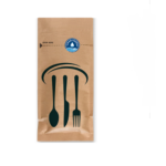 Cutlery Kraft Paper Case with Adhesive Tape (Χάρτινη Συσκευασία Kraft για Κουβέρ με αυτοκόλλητη ταινία σφράγισης)