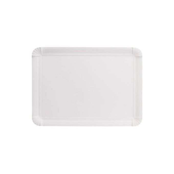 Paper Plates Rectangular 21x29 White (Χάρτινα Πιάτα Παραλληλόγραμμα Λευκά)