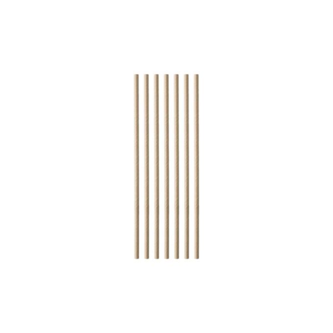 Paper Straws Frappe 21x0,80 KRAFT Straight Paper Pack (Χάρτινα Καλαμάκια Ροφήματος Ίσια Kraft Συσκευασία σε Χαρτί)