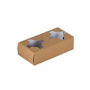 2 Cups Paper Carrier Kraft Economy (Χάρτινη Θήκη Kraft Μεταφοράς 2 Ροφημάτων)