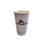 YOUR LOGO Double Wall (2W) Paper Cups 16 oz (Χάρτινα ποτήρια διπλού τοιχώματος με Λογότυπο της επιχείρησης σας)