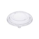 Rcont 500 White Salad Box Double PE & Transparent Flat Pet Lid (Χάρτινο σκεύος Λευκό στρογγυλό με διπλή πλαστικοποίηση & διάφανο καπάκι Pet ίσιο)