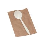 Corn Starch Spoon Cutlery in PP Pack (Κουβέρ Κουτάλι Σούπας από Καλαμπόκι σε Συσκευασία Σελοφάν 1/1)