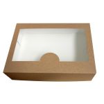 Donuts Box with Window (Χάρτινο κουτί Kraft για Donuts, με τετράγωνο παράθυρο)