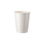 Double Wall (2W) White Paper Cups 12 oz (Χάρτινα ποτήρια λευκά διπλού τοιχώματος)