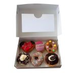 Donuts Box with Window (Χάρτινο κουτί Kraft για Donuts, με τετράγωνο παράθυρο)