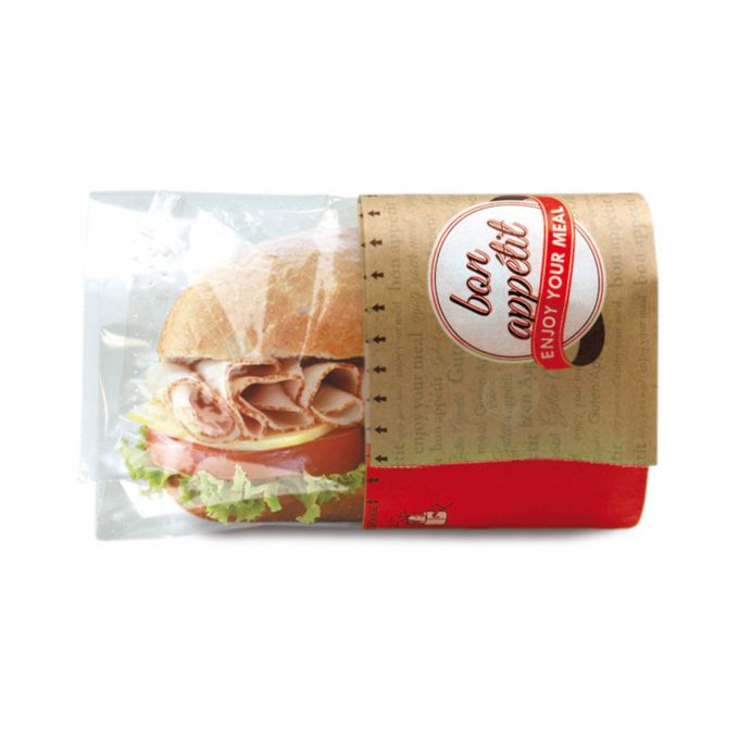 Snack Bag Fifty-Fifty Nature "Medium" (Χάρτινη συσκευασία Kraft σε συνδυασμό με διάφανο φίλμ)