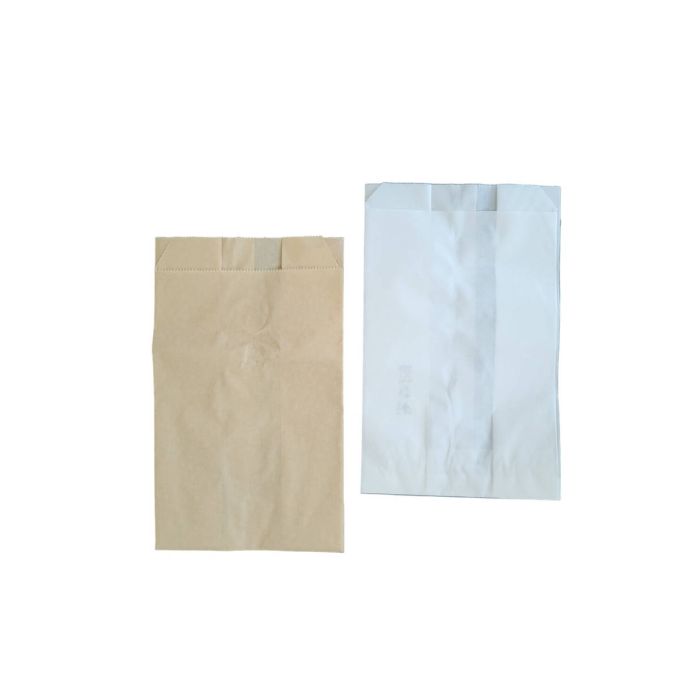 Grease Proof Brown or White 12,5x21 Paper Bag (Χάρτινη Σακούλα Καφέ ή Λευκή Grease Proof για τρόφιμα)