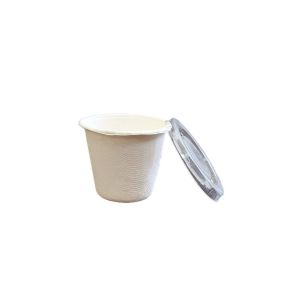 Sauce Bowl 90 Sugarcane + Pla Lid (Μπώλ Σως από Ζαχαροκάλαμο με καπάκι Pla)