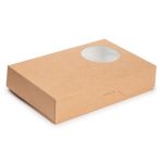 Donuts Box Easy Open with Window (Χάρτινο κουτί Kraft, Easy Open για Donuts, με στρογγυλό παράθυρο)