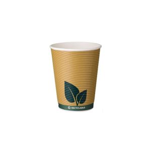 Double Wall (2W) Waterbased Ripple Paper Cups 12 oz (Χάρτινα ποτήρια Waterbased διπλού τοιχώματος)