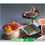Press Tray Rectangular No.43 + Paper Lid (Χάρτινο Παραλληλόγραμμο Σκεύος + Χάρτινο Καπάκι Σφράγισης)