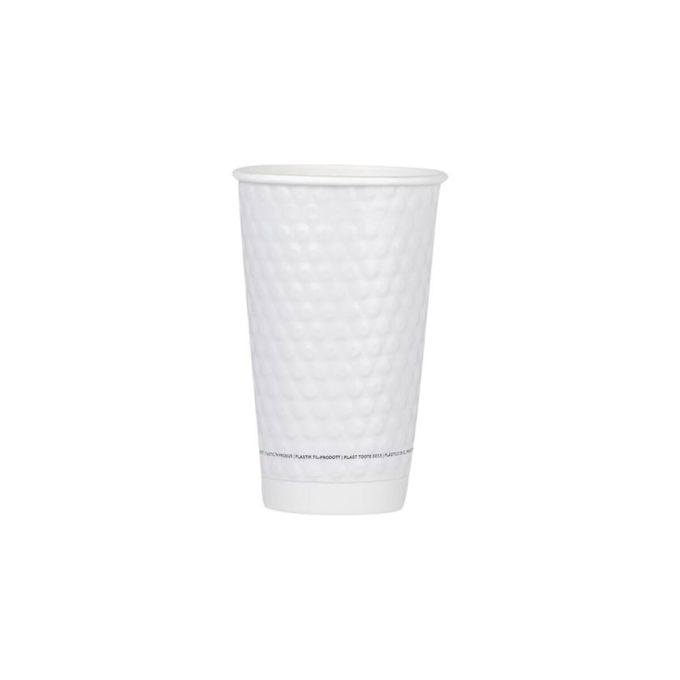 Bubble Paper Cup White 16 oz (Χάρτινα Ποτήρια Bubble Λευκά)