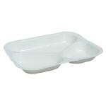 Lunch Press Tray Rectangular No.30 Three Compartment + Paper Lid (Χάρτινο Παραλληλόγραμμο Σκεύος + Χάρτινο Καπάκι Σφράγισης)