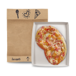 Loc Bag Razor Nature Pizza Combi Box (Χάρτινη συσκευασία Kraft φάκελος με διάφανο φίλμ για Πίτσα με δισκάκι)