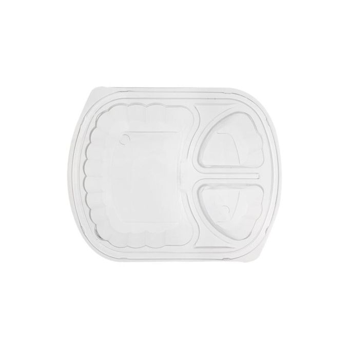 Lid PP for Lunch Box M/W Sugarcane 3 Cases 1100 (Καπάκι PP Παραλληλόγραμμο  για Σκεύος M/W 3 Θέσεων από Ζαχαροκάλαμο)