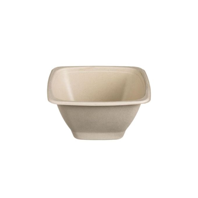 Square Bowl 1250 Sugarcane (Μπώλ Τετράγωνο από Ζαχαροκάλαμο)