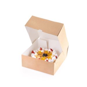 Cake Box 6000 Kraft Easy Open (Χάρτινα κουτιά Kraft ζαχαροπλαστείου)