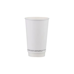 Double Wall (2W) White Paper Cups 16 oz (Χάρτινα ποτήρια λευκά διπλού τοιχώματος)