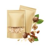 Doypack Pouches Kraft 15x22 (Χάρτινο Σακουλάκι Kraft με Παράθυρο & Πάτο)