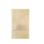 Doypack Pouches Kraft 12x20 (Χάρτινο Σακουλάκι Kraft με Παράθυρο & Πάτο)