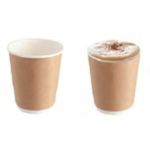 Double Wall (2W) Kraft Paper Cups 8 oz (Χάρτινα ποτήρια Kraft διπλού τοιχώματος)