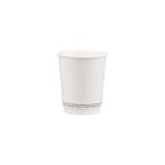 Double Wall (2W) White Paper Cups 8 oz (Χάρτινα ποτήρια λευκά διπλού τοιχώματος)